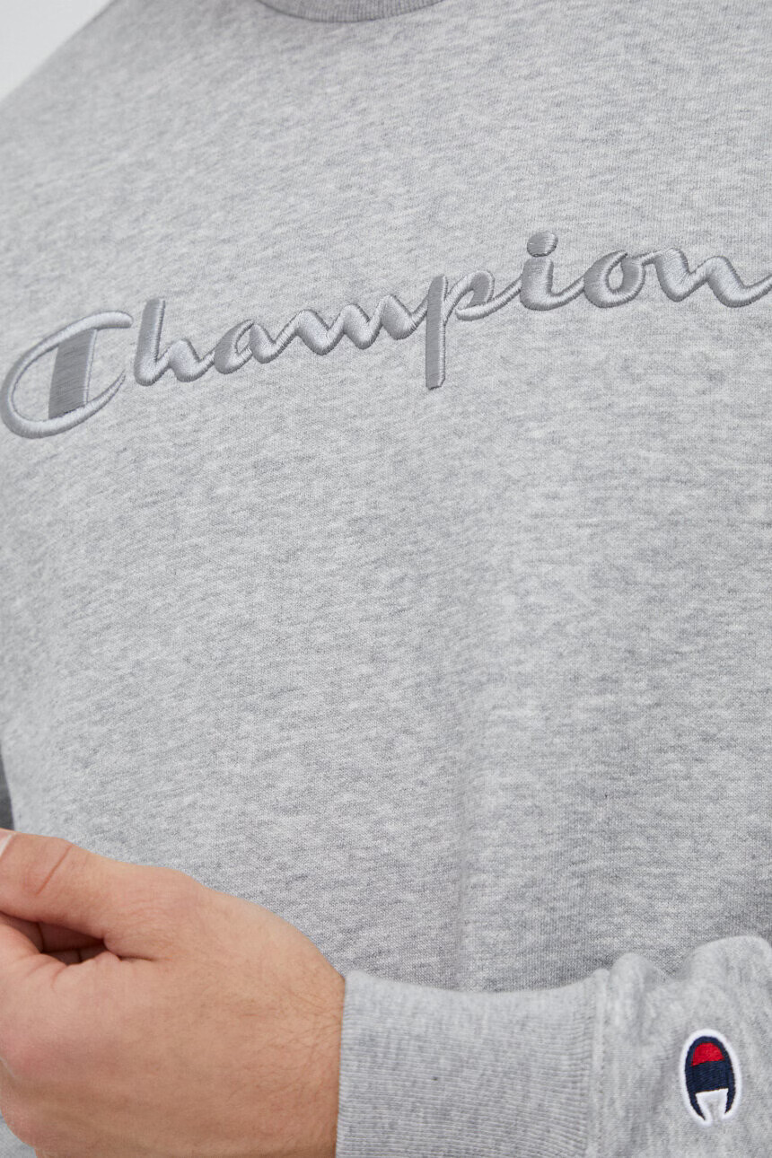 Champion Суичър в сиво с апликация - Pepit.bg