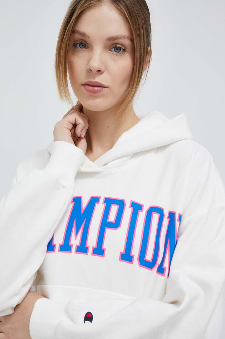 Champion Суичър в бежово с качулка с десен - Pepit.bg