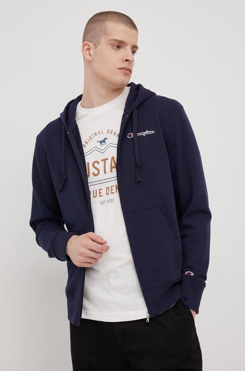 Champion Суичър 217066 в тъмносиньо с апликация - Pepit.bg
