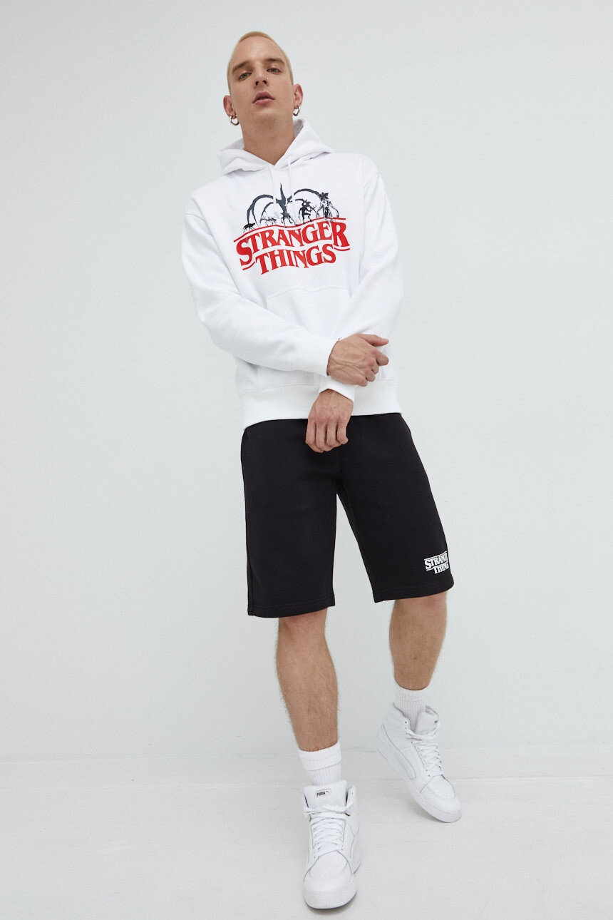Champion Суичър Xstranger Things в бяло с принт - Pepit.bg