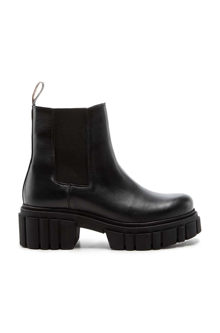Charles Footwear Кожени боти челси в черно с платформа - Pepit.bg
