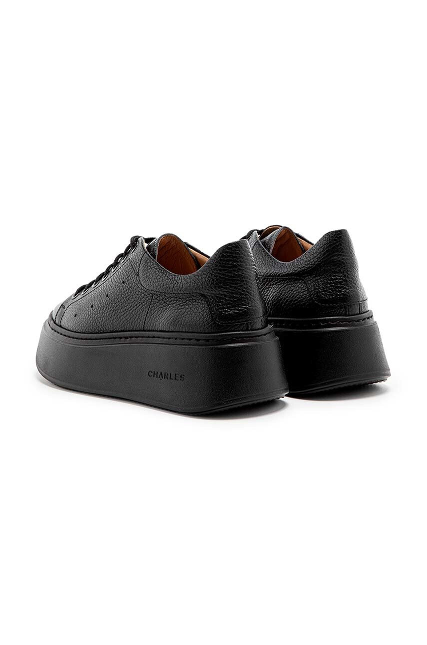 Charles Footwear Кожени маратонки в черно - Pepit.bg