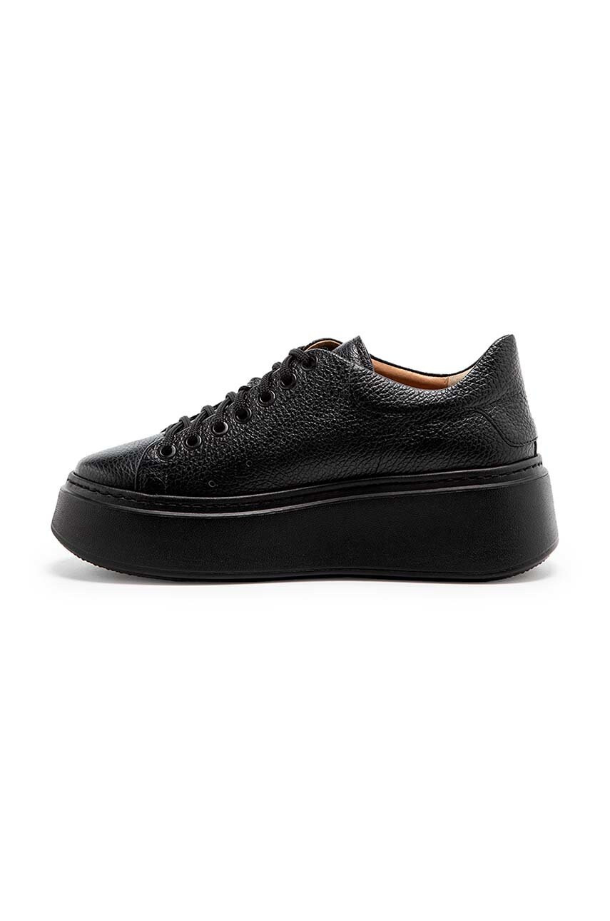 Charles Footwear Кожени маратонки в черно - Pepit.bg