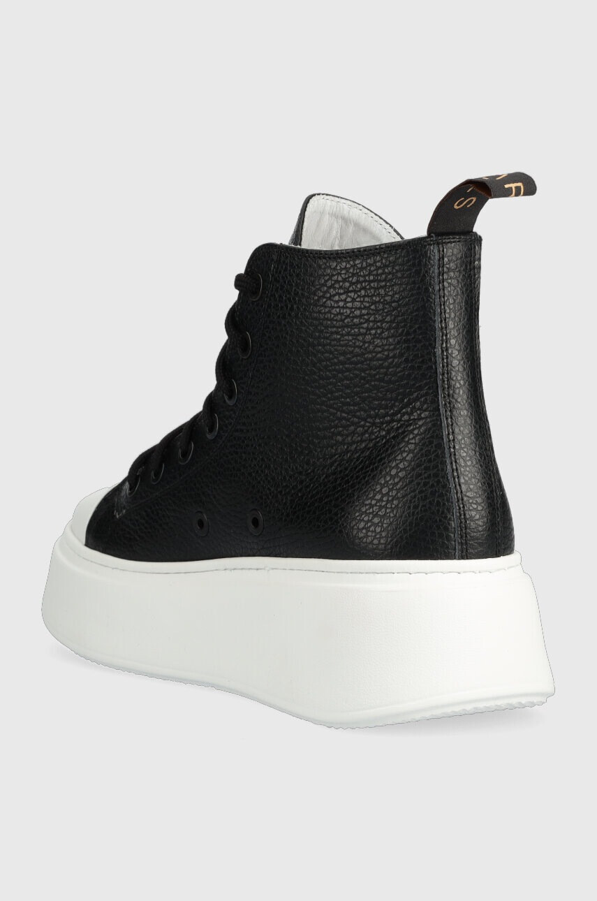 Charles Footwear Кожени маратонки Lara в черно - Pepit.bg