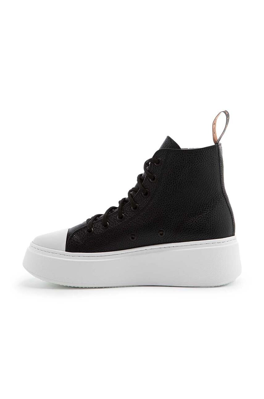 Charles Footwear Кожени маратонки Lara в черно - Pepit.bg
