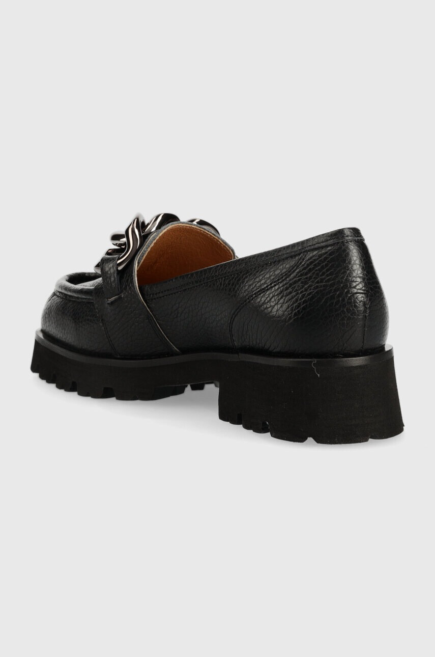 Charles Footwear Кожени мокасини Bella в черно с платформа Bella.Loafer - Pepit.bg
