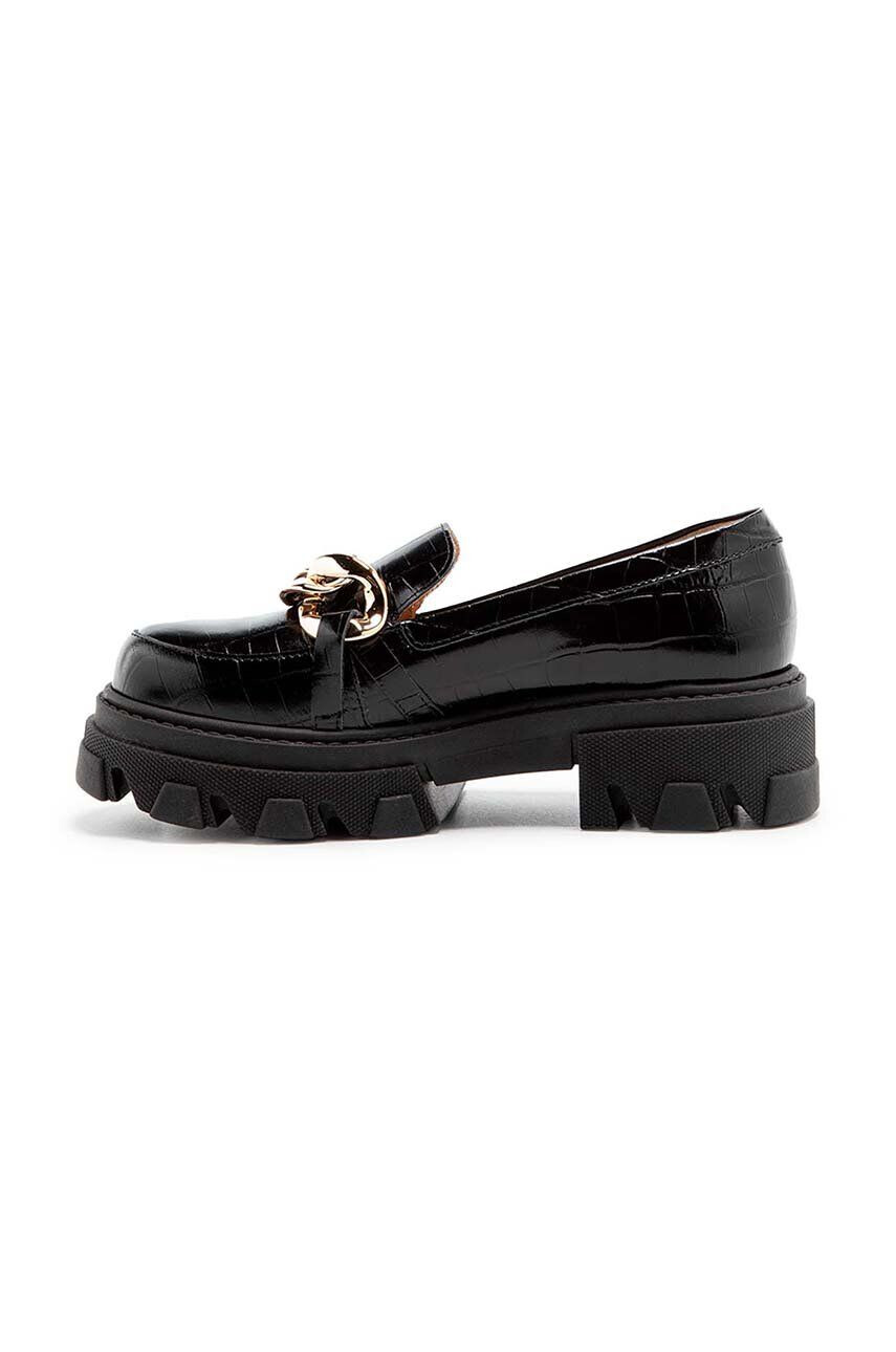 Charles Footwear Кожени мокасини Mey в черно с платформа Mey.Loafer - Pepit.bg