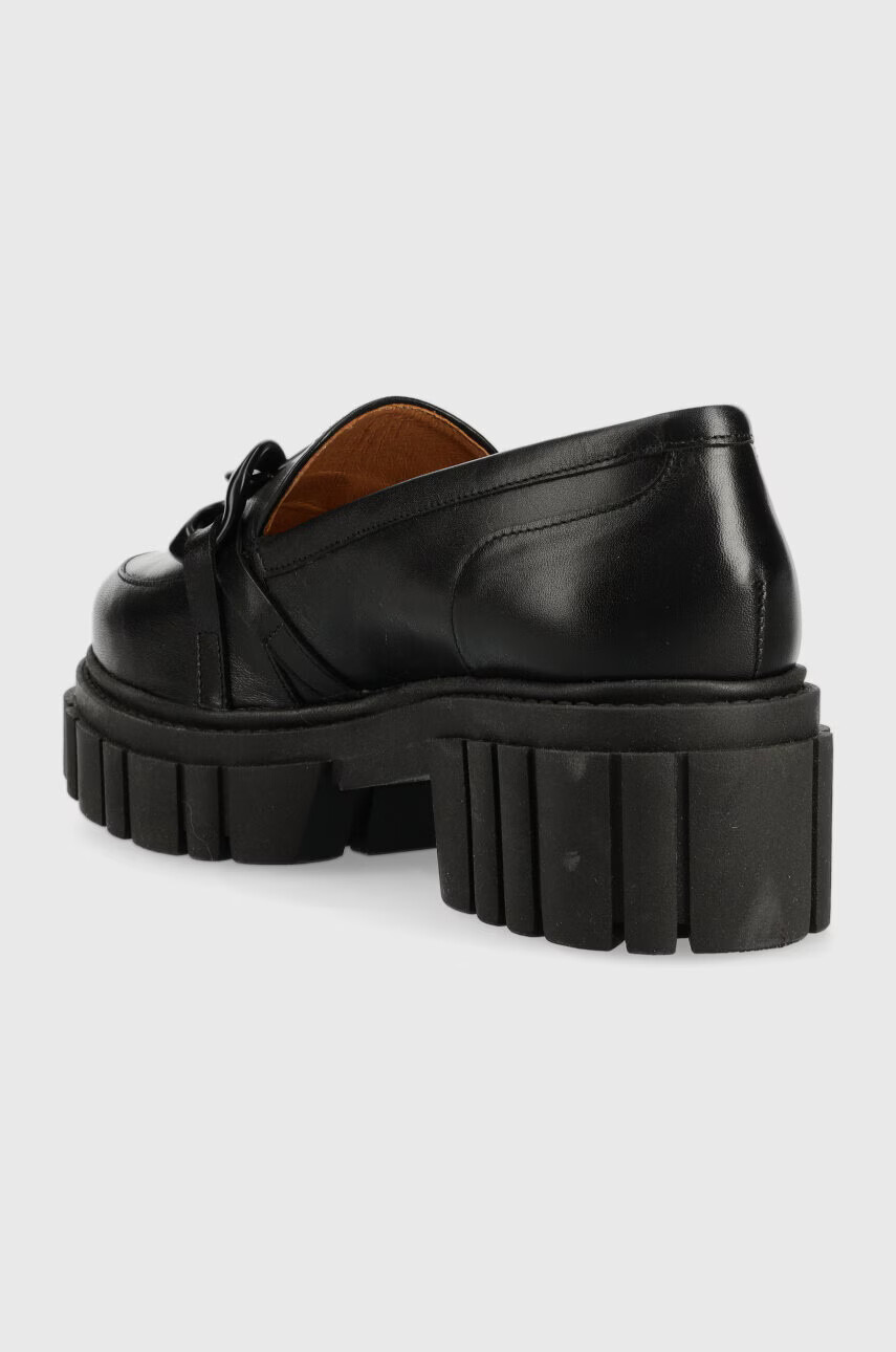 Charles Footwear Кожени мокасини Saline в черно с платформа Saline.Loafer - Pepit.bg
