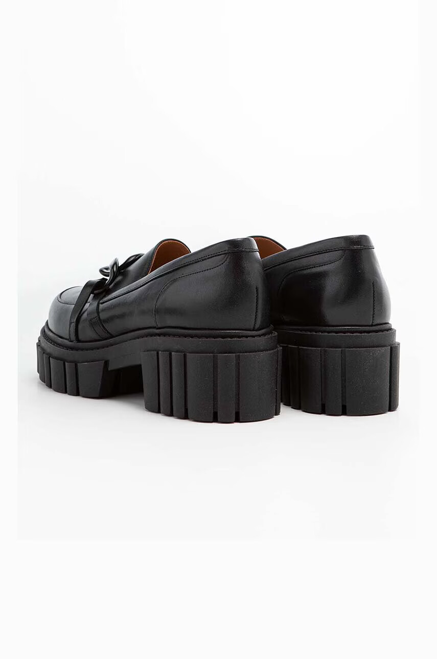 Charles Footwear Кожени мокасини Saline в черно с платформа Saline.Loafer - Pepit.bg
