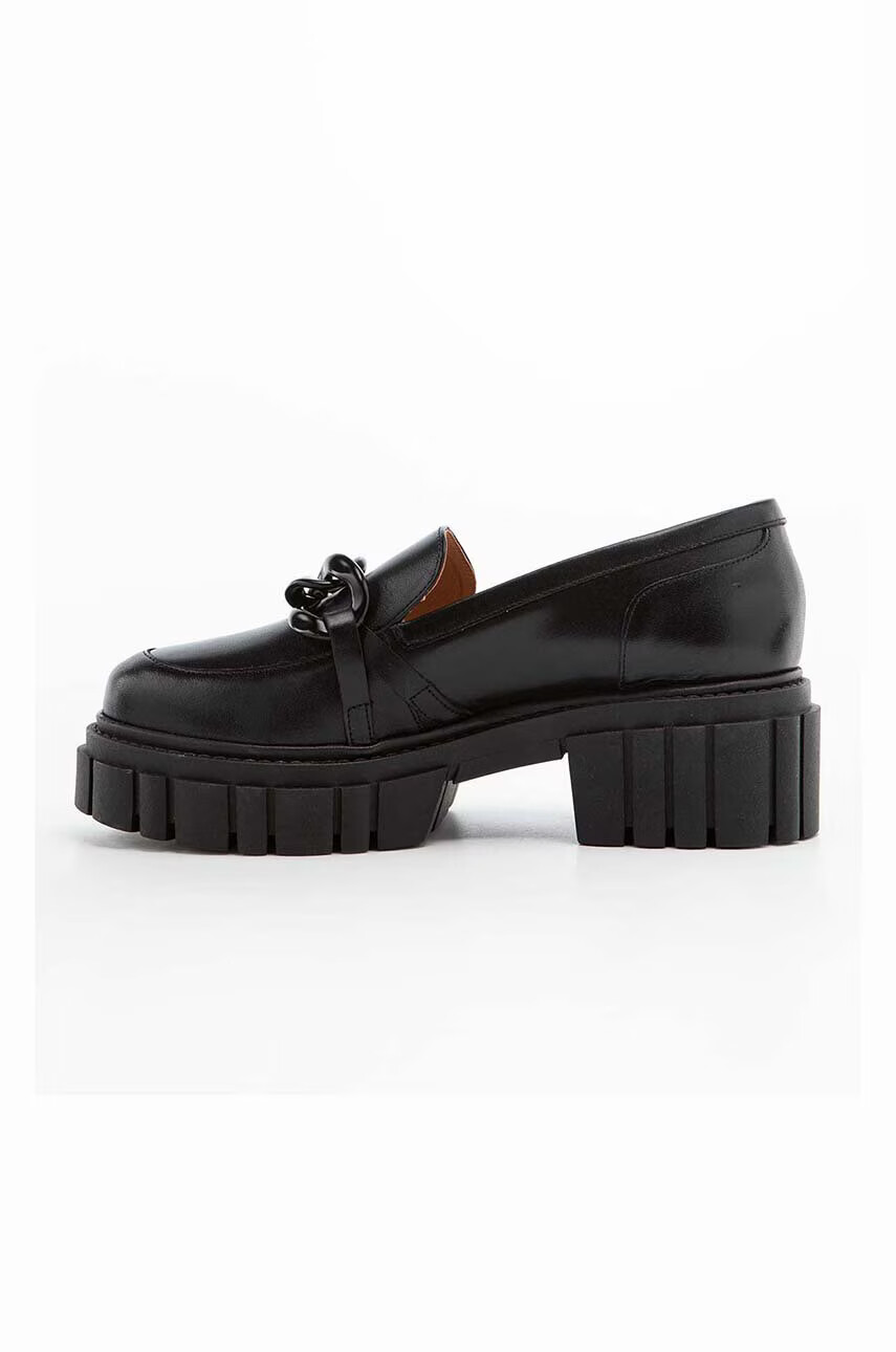 Charles Footwear Кожени мокасини Saline в черно с платформа Saline.Loafer - Pepit.bg