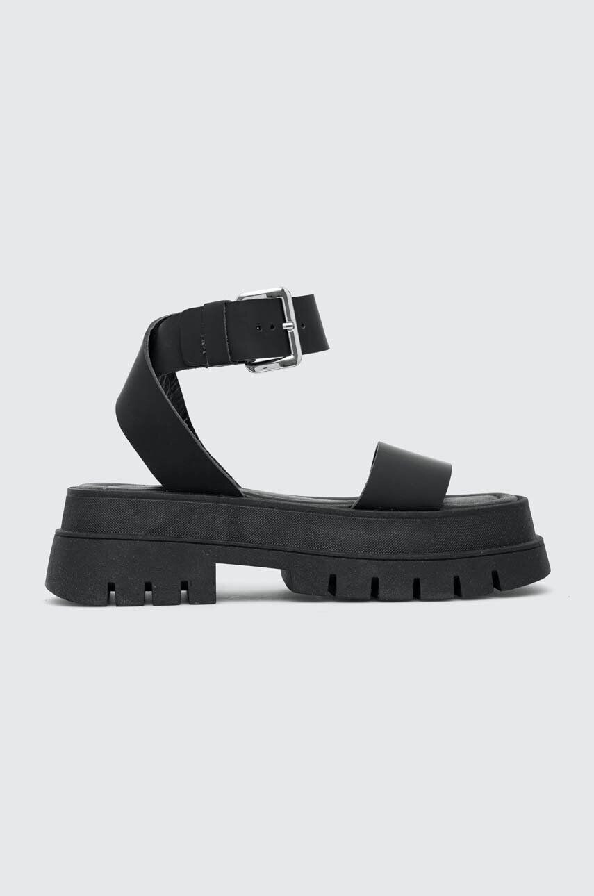 Charles Footwear Кожени сандали Jinny в черно с платформа Jinny.Sandal - Pepit.bg