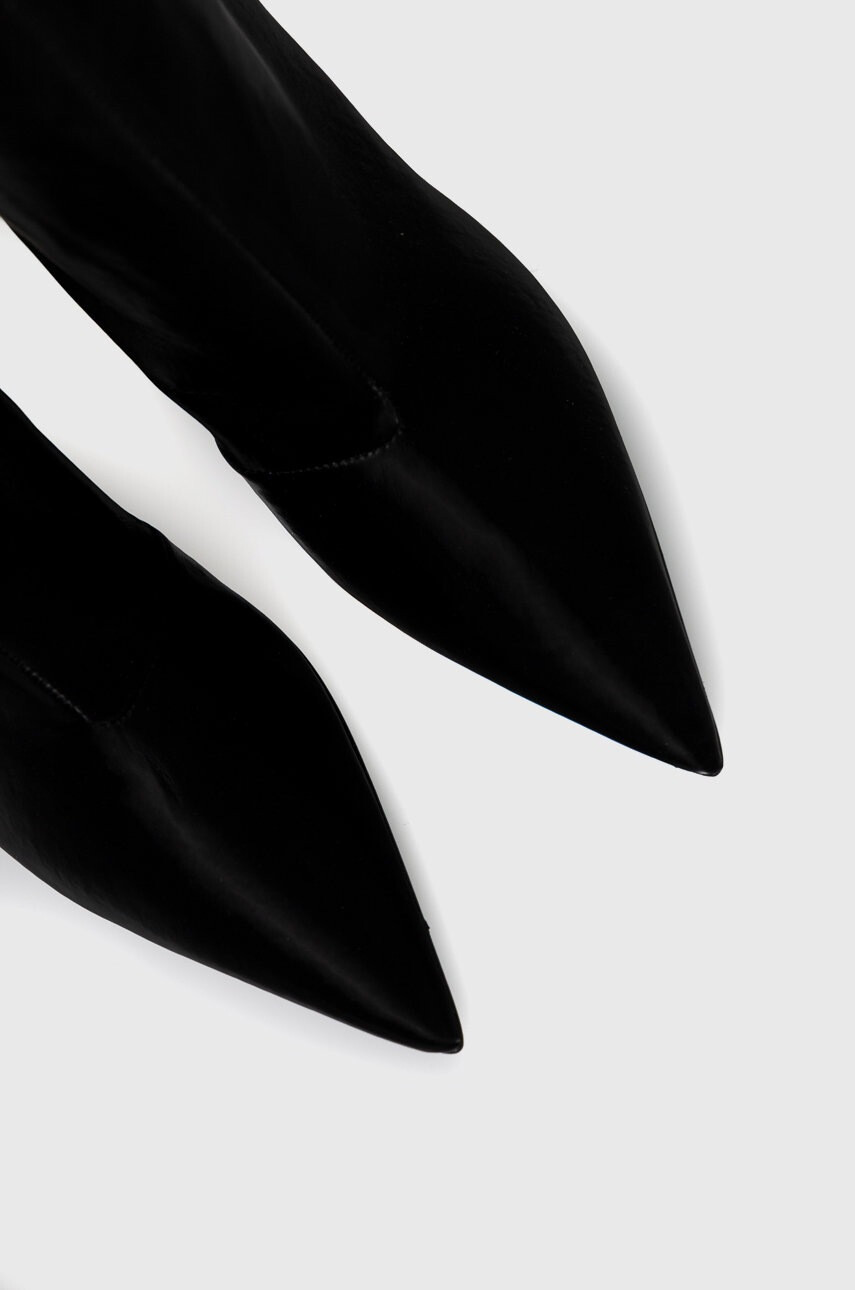 Chiara Ferragni Ботуши Cf Heel Wide в черно с ток стилето - Pepit.bg