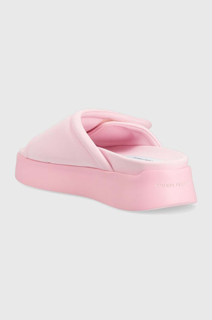 Chiara Ferragni Чехли CF3150_012 в розово с платформа CF PLATFORM SLIDER - Pepit.bg