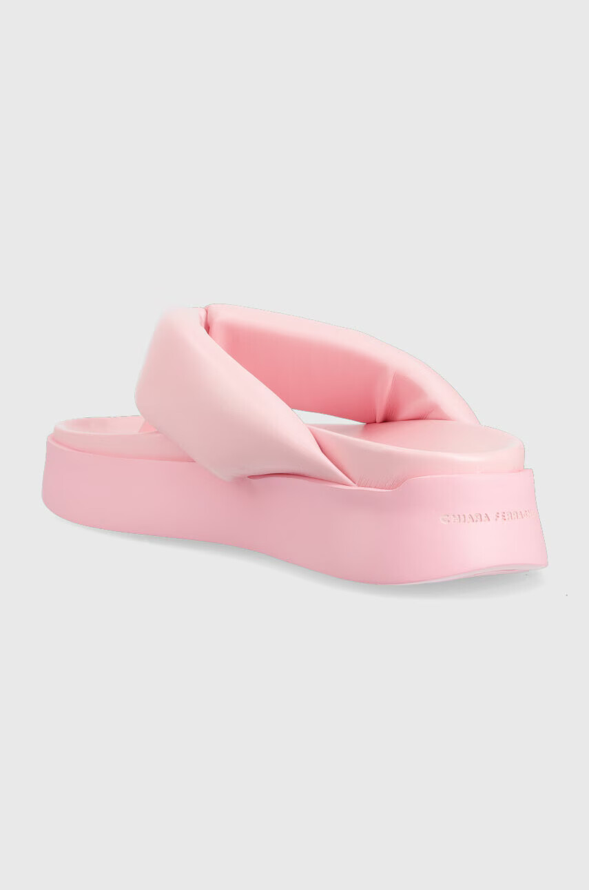 Chiara Ferragni Джапанки CF3149_012 в розово с платформа CF PLATFORM FLIP FLOP - Pepit.bg