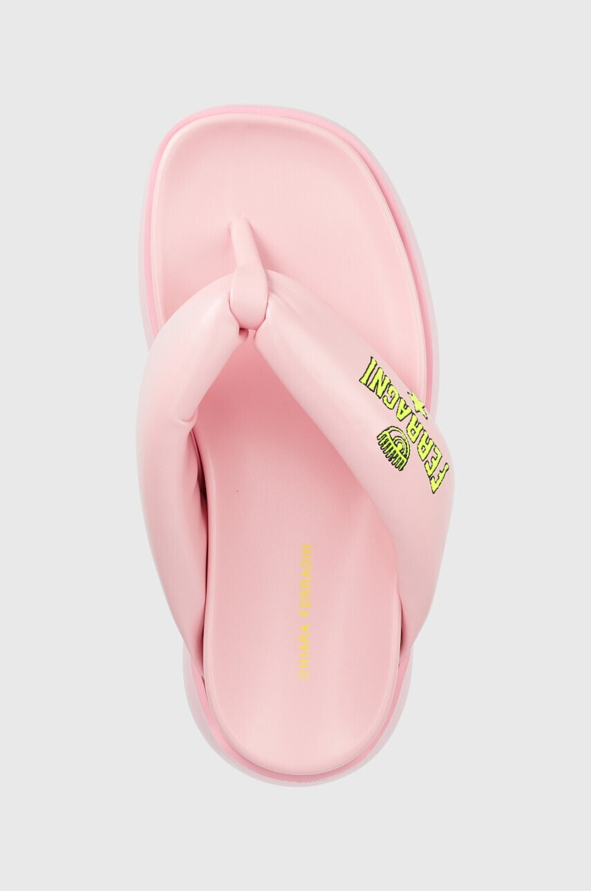 Chiara Ferragni Джапанки CF3149_012 в розово с платформа CF PLATFORM FLIP FLOP - Pepit.bg
