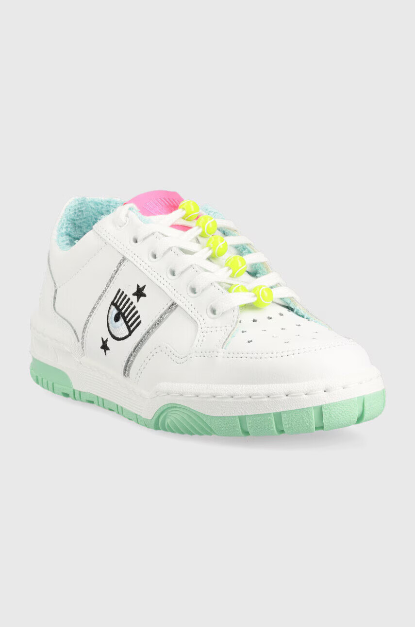 Chiara Ferragni Кожени маратонки CF3112_009 в бяло CF1 LOW - Pepit.bg