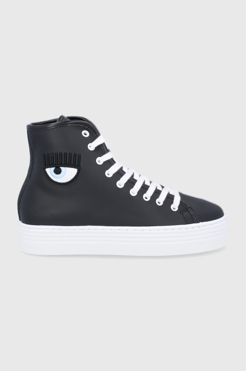 Chiara Ferragni Кожени обувки High Eye Heart - Pepit.bg