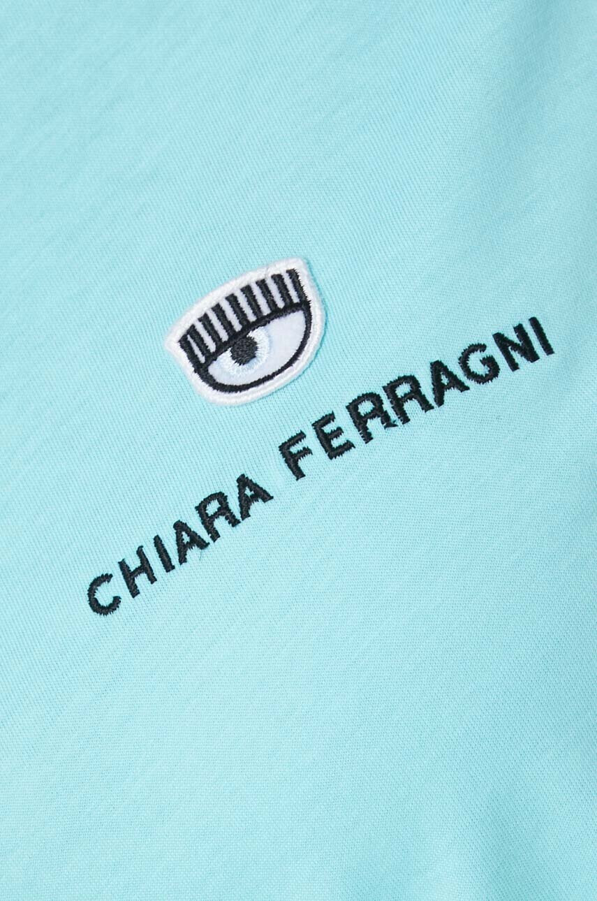 Chiara Ferragni Памучна тениска в синьо - Pepit.bg