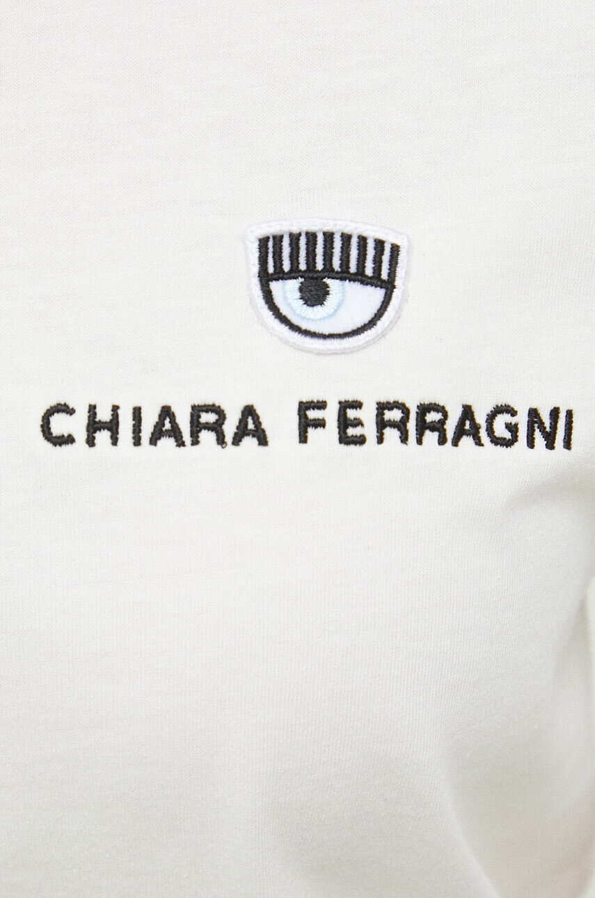 Chiara Ferragni Памучна тениска в бежово - Pepit.bg