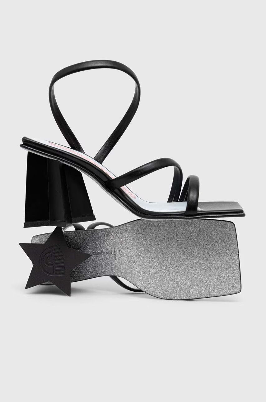 Chiara Ferragni Сандали CF3130_001 в черно CF STAR HEEL 85 - Pepit.bg