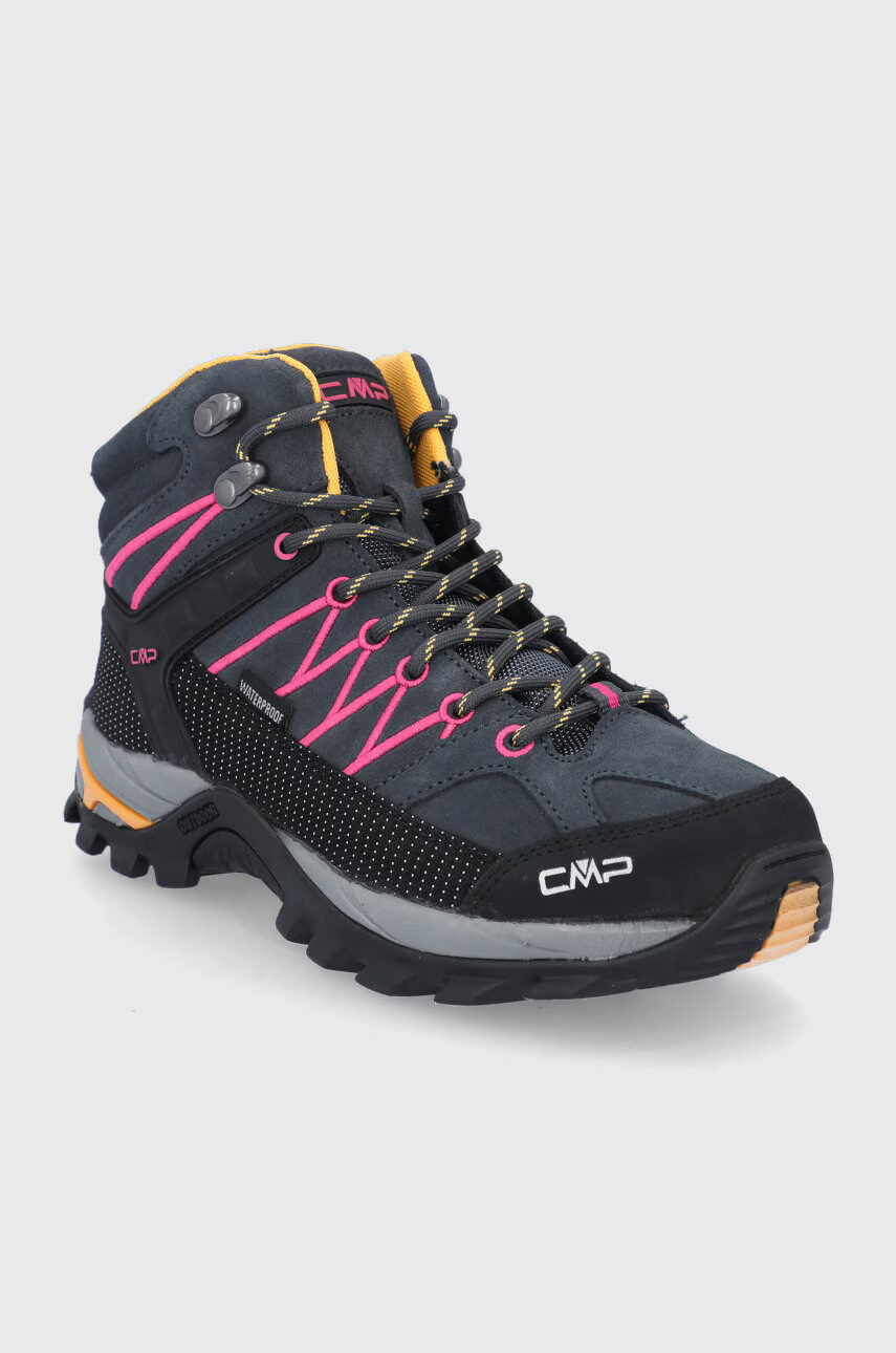 CMP Велурени обувки Rigel Mid Trekking Shoe дамски в тъмносиньо - Pepit.bg