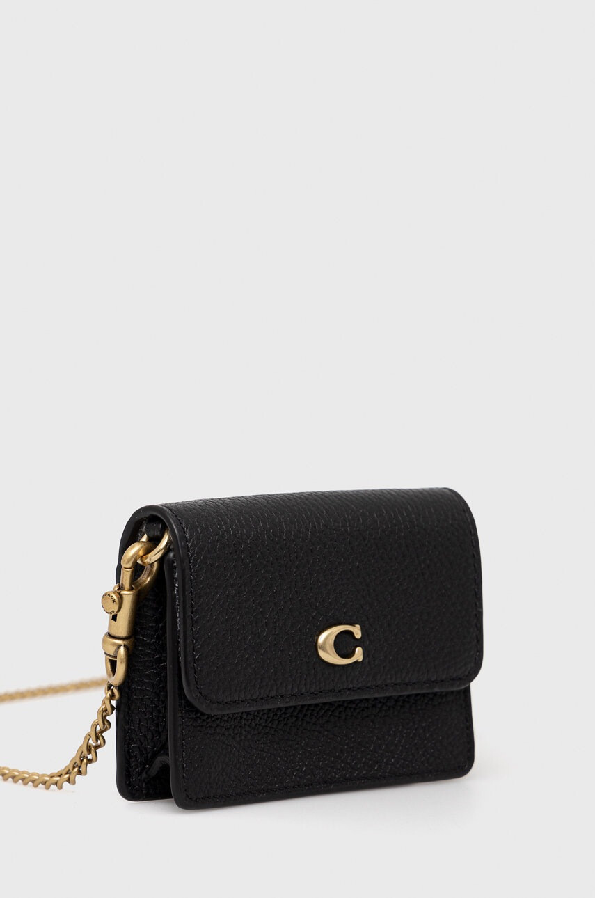 Coach Кожен портфейл в черно - Pepit.bg