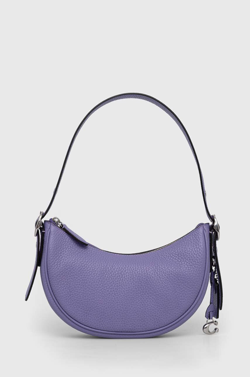 Coach Кожена чанта Luna Shoulder Bag в лилаво - Pepit.bg