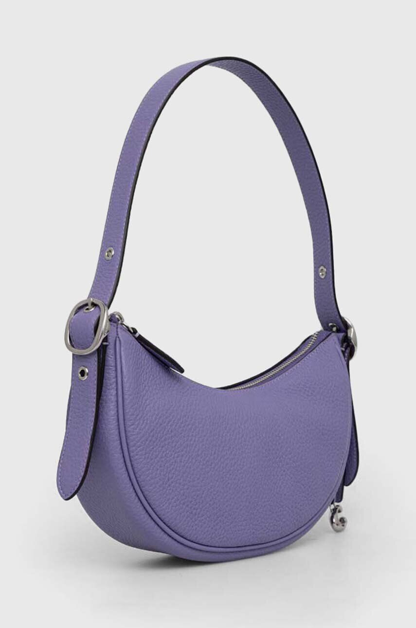 Coach Кожена чанта Luna Shoulder Bag в лилаво - Pepit.bg