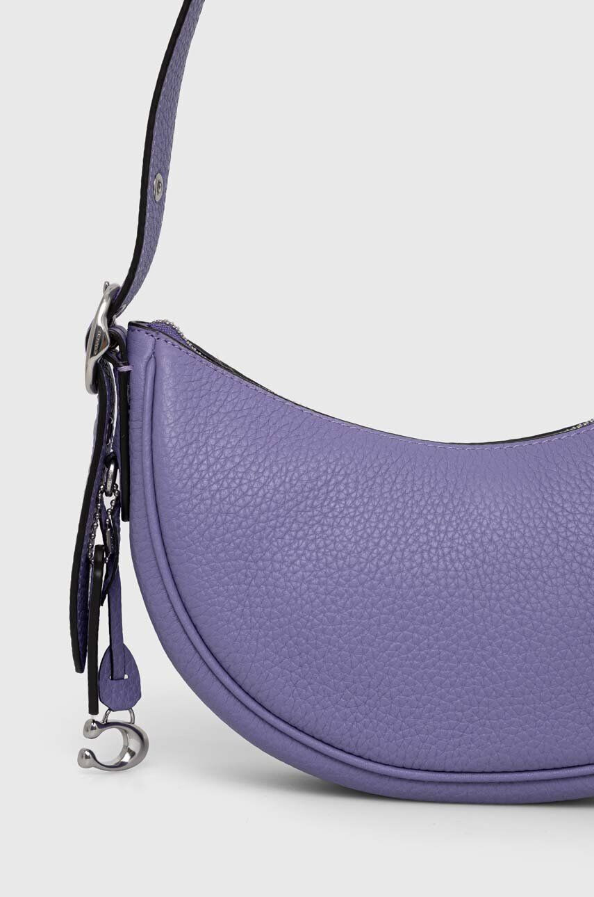 Coach Кожена чанта Luna Shoulder Bag в лилаво - Pepit.bg