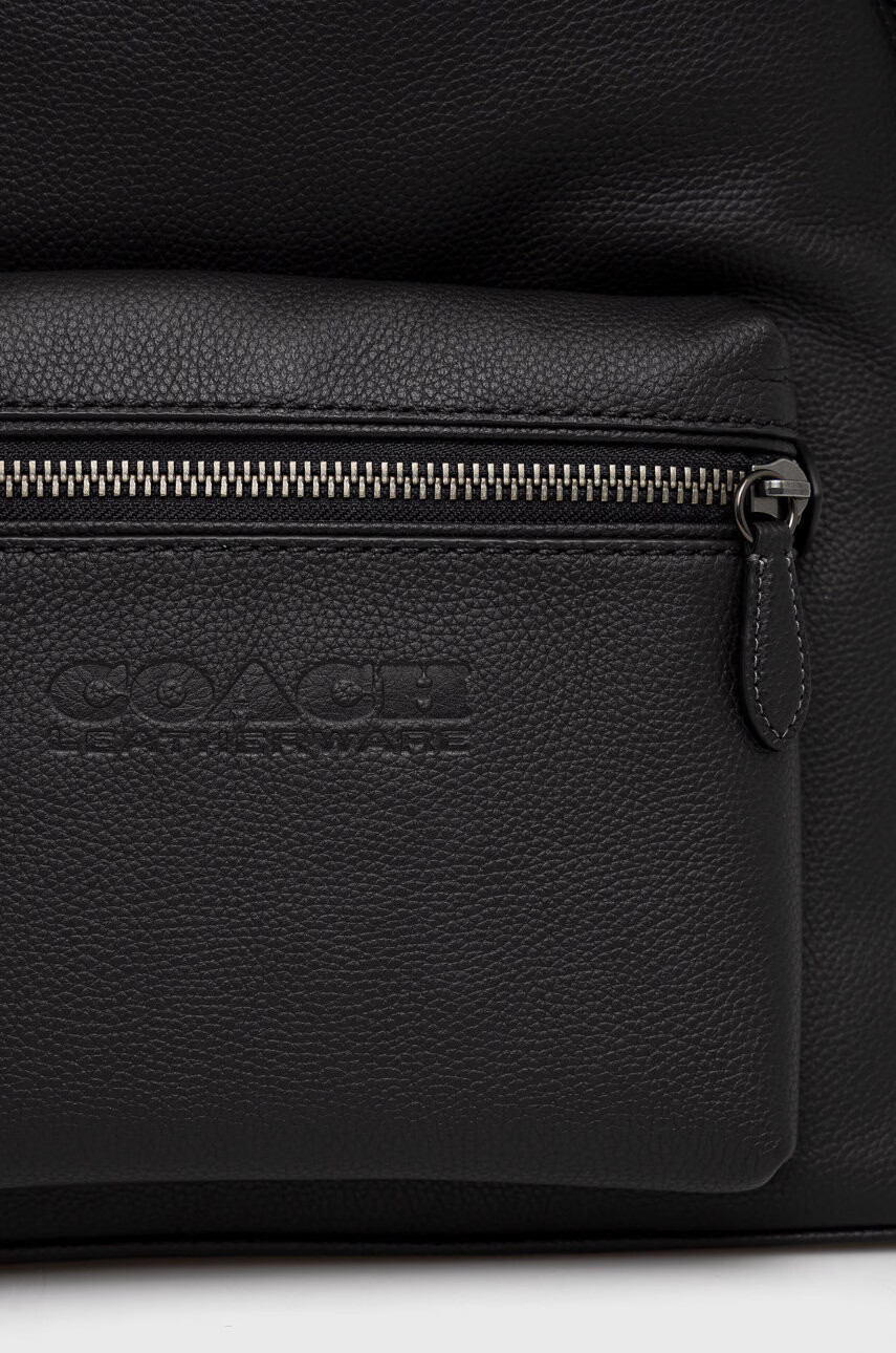 Coach Кожена раница в черно голям размер с изчистен дизайн - Pepit.bg