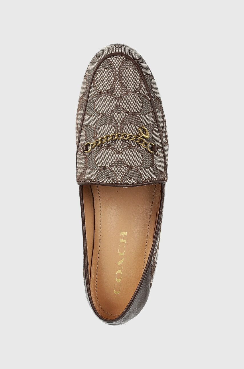 Coach Мокасини Cc888 Hanna Textured Jacquard в кафяво с равна подметка CC888 - Pepit.bg