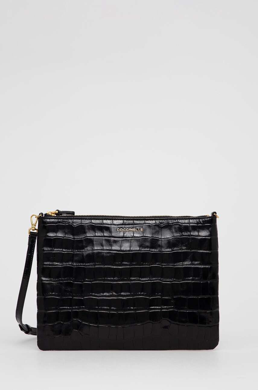 Coccinelle Кожена чанта IV3 Mini Bag в черно - Pepit.bg