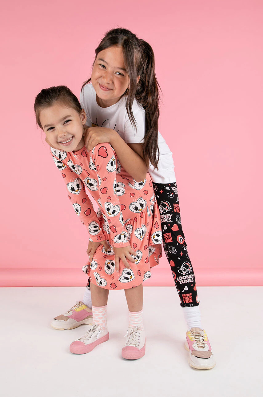 Coccodrillo Детска рокля в розово среднодълъг модел разкроен модел - Pepit.bg