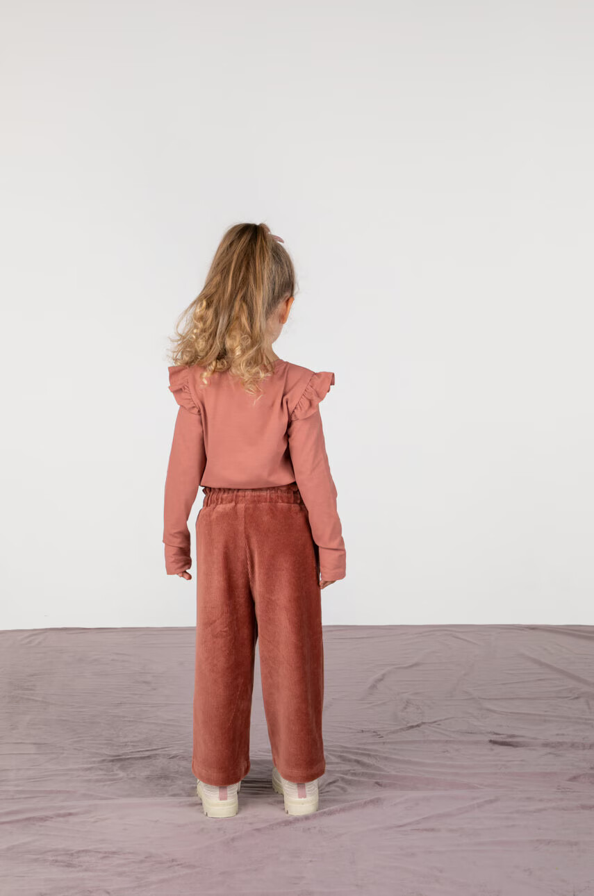 Coccodrillo Детски панталони в кафяво с изчистен дизайн - Pepit.bg