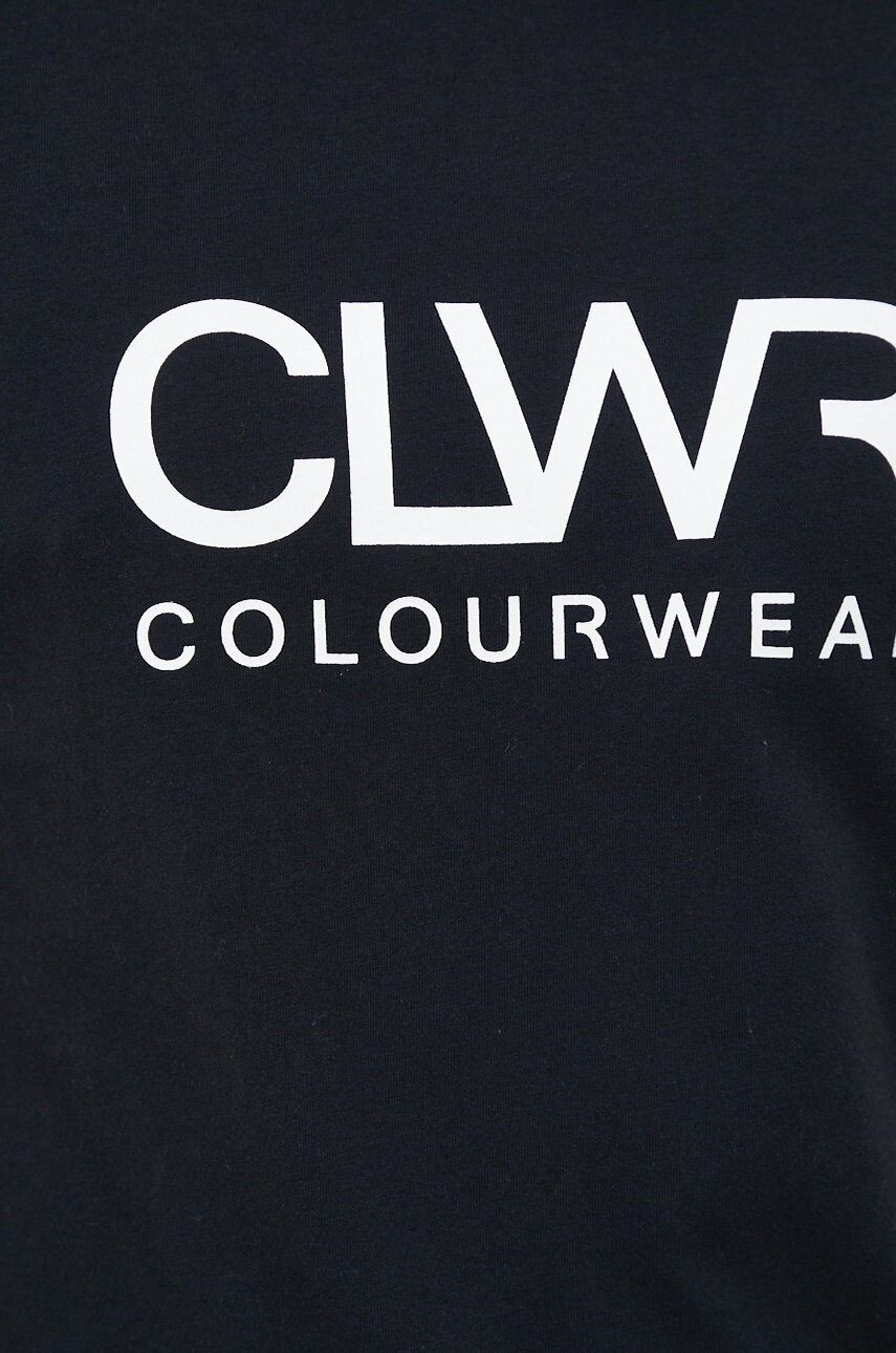 Colourwear Памучна тениска в черно с принт - Pepit.bg