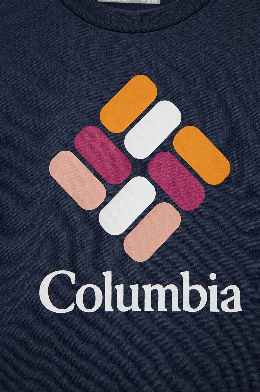 Columbia Детска памучна тениска в тъмносиньо - Pepit.bg