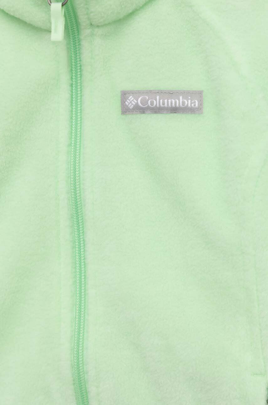 Columbia Детски суичър Benton Springs Fleece в зелено с изчистен дизайн - Pepit.bg