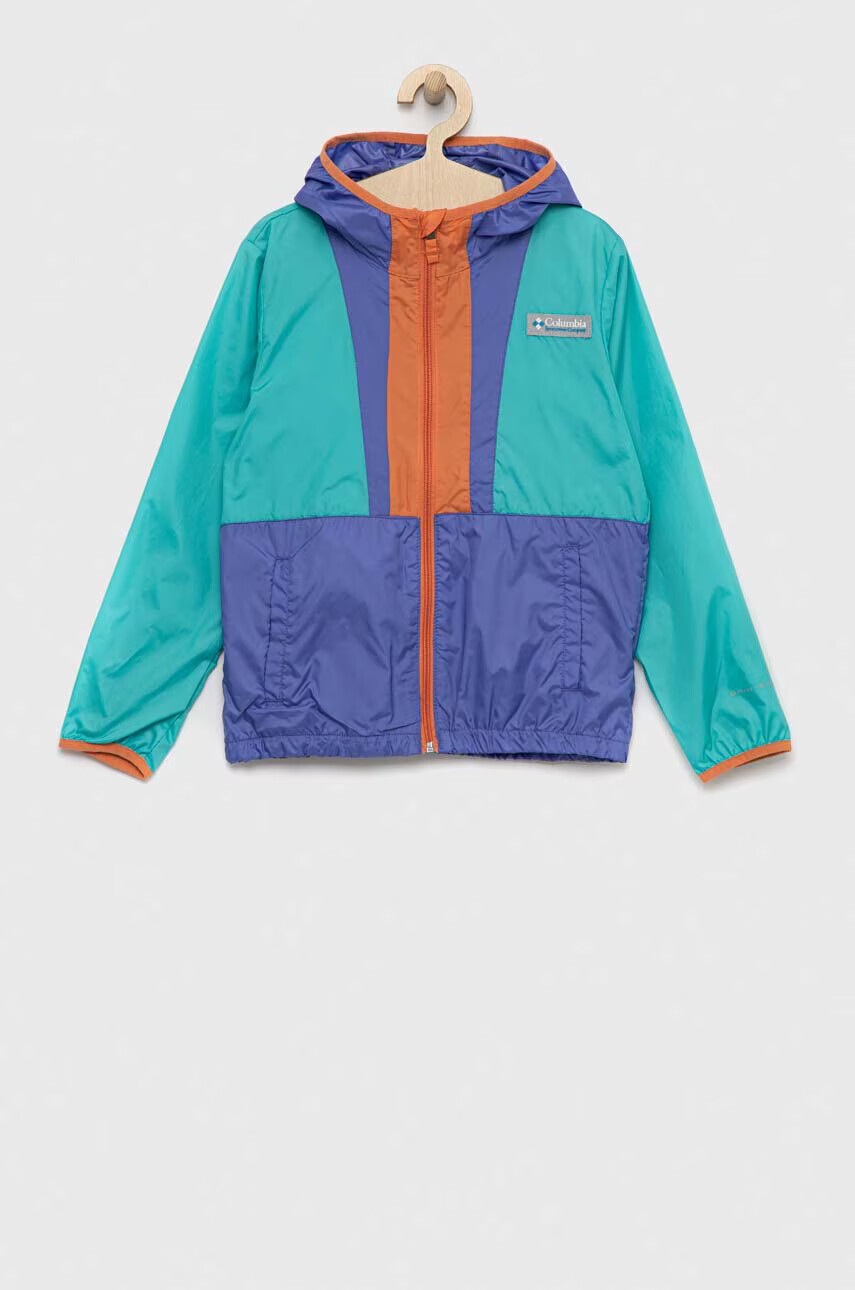 Columbia Детско яке Back Bowl Hooded Windbreaker в зелено - Pepit.bg