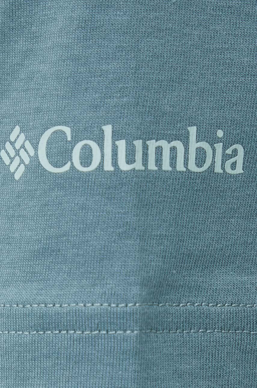 Columbia Памучна тениска в зелено с десен - Pepit.bg