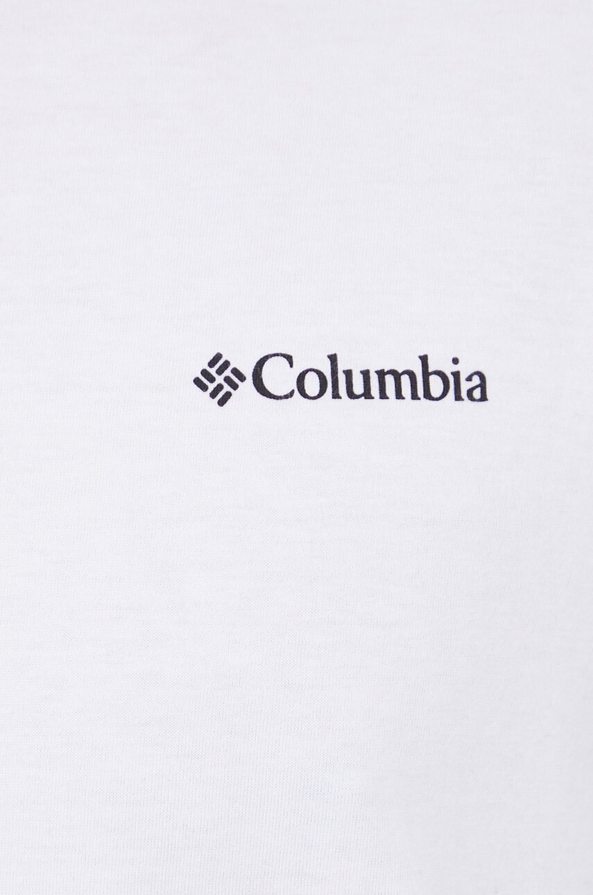 Columbia Памучна тениска в бяло с принт - Pepit.bg