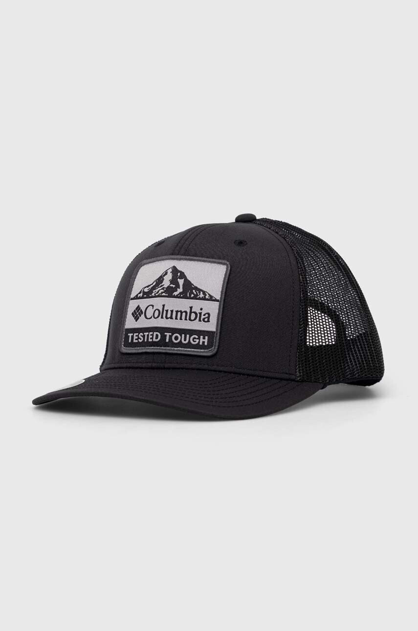 Columbia Шапка с козирка в черно с апликация - Pepit.bg