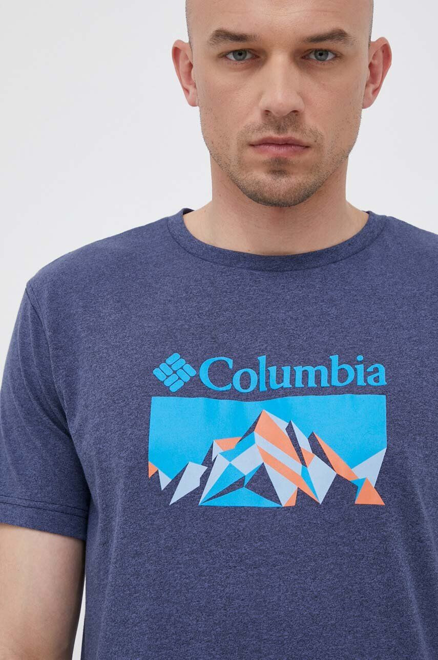 Columbia Спортна тениска Thistletown Hills в синьо с принт - Pepit.bg