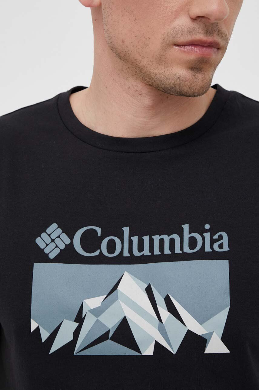 Columbia Спортна тениска Thistletown Hills в черно с принт - Pepit.bg