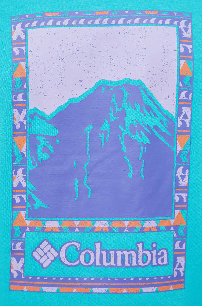 Columbia Суичър в тюркоазено с принт - Pepit.bg