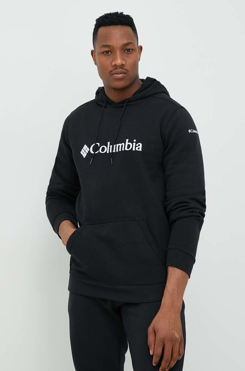 Columbia Суичър в черно с качулка с апликация - Pepit.bg