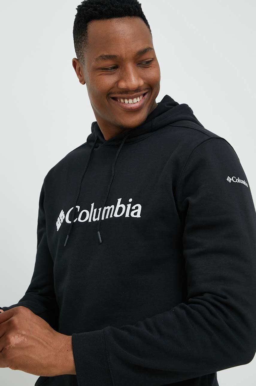 Columbia Суичър в черно с качулка с апликация - Pepit.bg