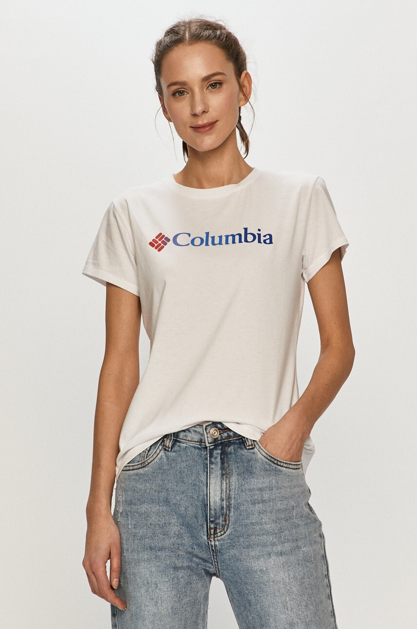 Columbia Тениска дамска в бяло - Pepit.bg