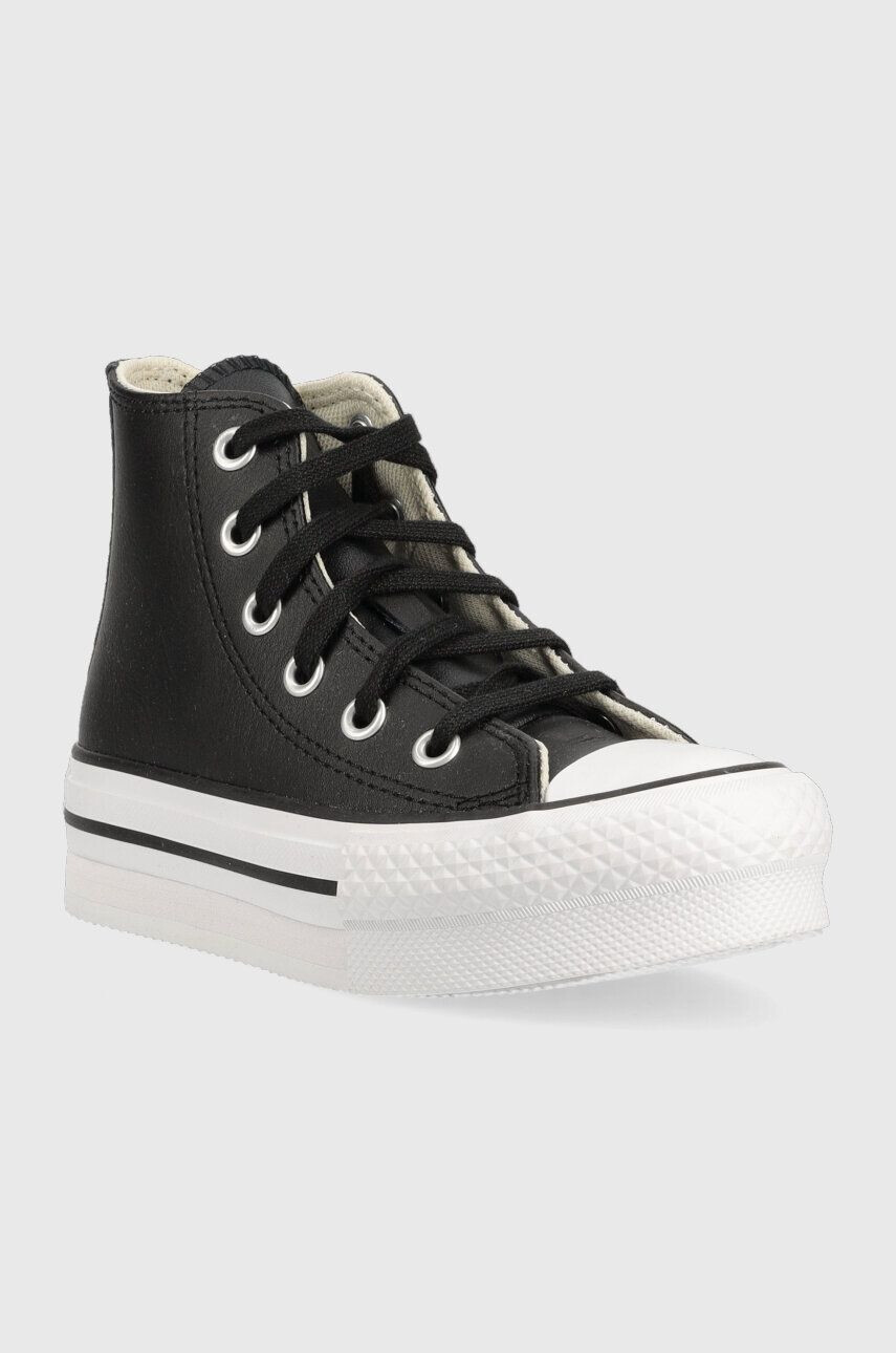 Converse Детски кожени кецове CON OBUWIE A01015C EVA LIFT в черно - Pepit.bg