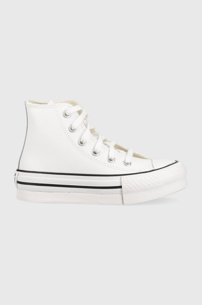 Converse Детски кожени кецове CON OBUWIE A01016C EVA LIFT в бяло - Pepit.bg