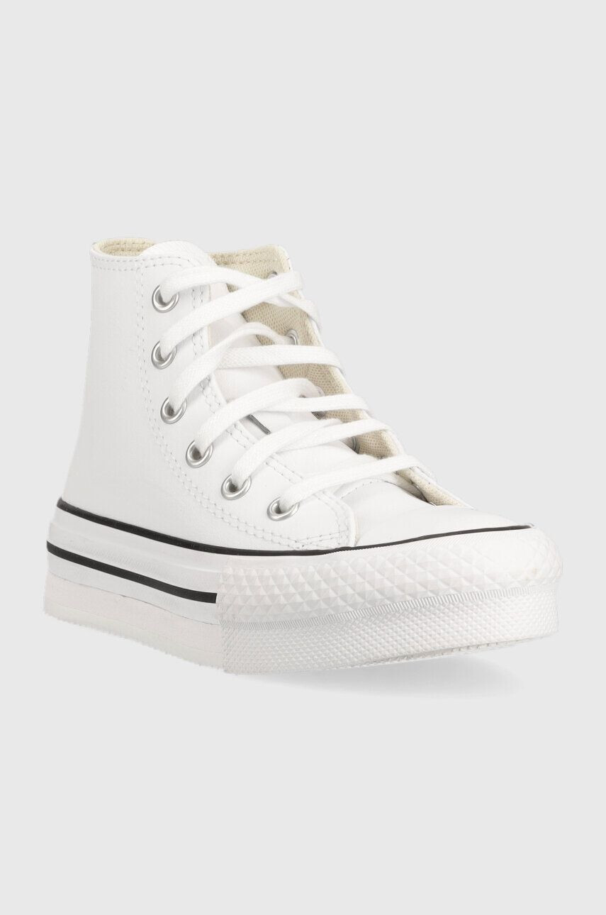 Converse Детски кожени кецове CON OBUWIE A01016C EVA LIFT в бяло - Pepit.bg